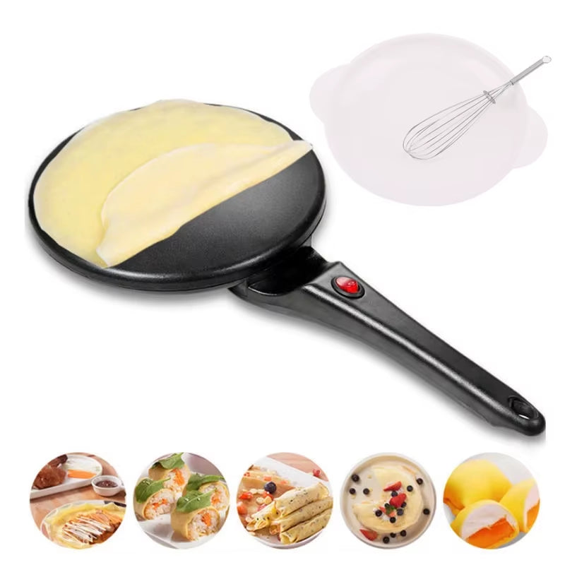 Household Electric Non-Stick Pancake and Crepe Maker with Instant Heating for Spring Rolls and Pastries - 110V/220V