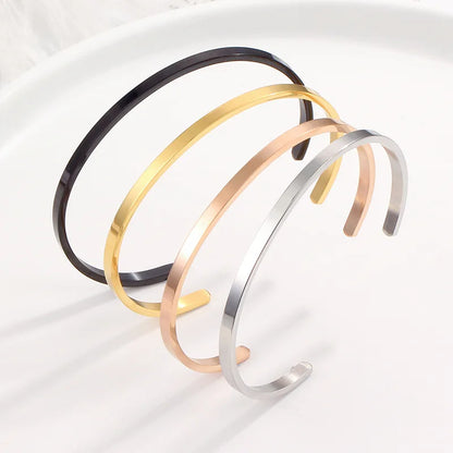 Personalized Unisex Stainless Steel Bangle Bracelet - DIY Alphanumeric Design for Couples