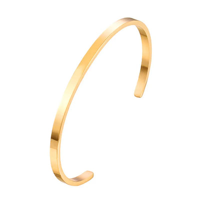 Personalized Unisex Stainless Steel Bangle Bracelet - DIY Alphanumeric Design for Couples