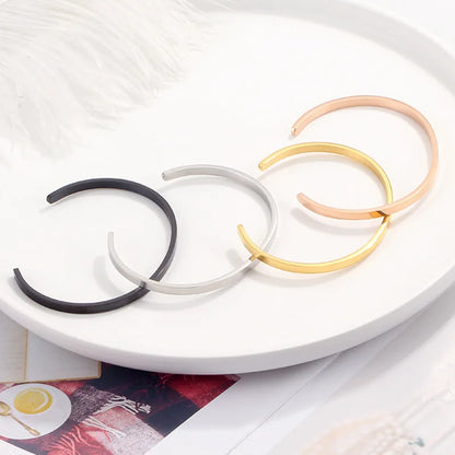 Personalized Unisex Stainless Steel Bangle Bracelet - DIY Alphanumeric Design for Couples