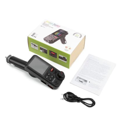 1.8" Wireless Bluetooth FM Transmitter with Quick Charge 3.0 and Superior Sound Quality