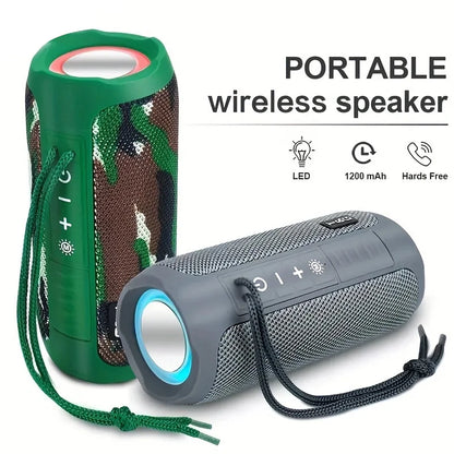 TG227 Waterproof Portable Wireless Speaker with Built-in Lamp - Your Perfect Companion for Outdoor Music Parties with USB, TF, and FM Radio Support