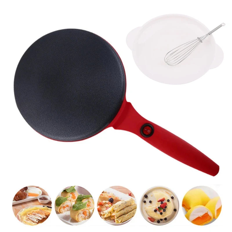 Household Electric Non-Stick Pancake and Crepe Maker with Instant Heating for Spring Rolls and Pastries - 110V/220V